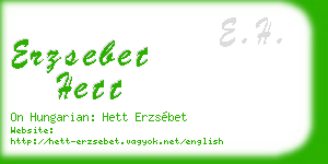 erzsebet hett business card